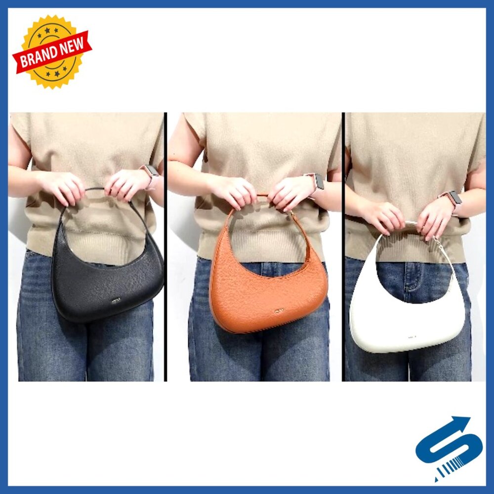 Leather Shoulder Bag Lightweight Handbag Clutch Zipper Closure Casual Trendy - Picture 7 of 7